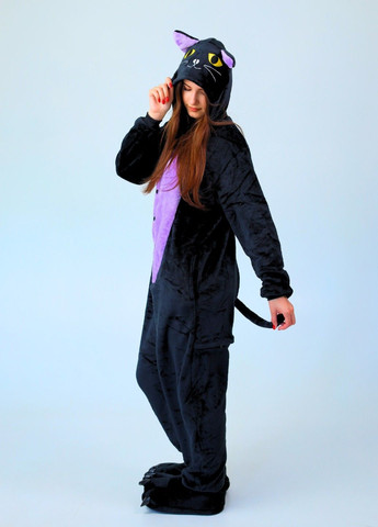 Кігурумі піжама Спукі Кішка плюшеве чорний для жінок з капюшоном Lalapka (362490063)