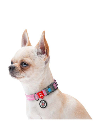 Ошейник для собак Re-cotton светоотражающий пластиковый фастекс 20 мм 24-40 см WAUDOG (291839246)