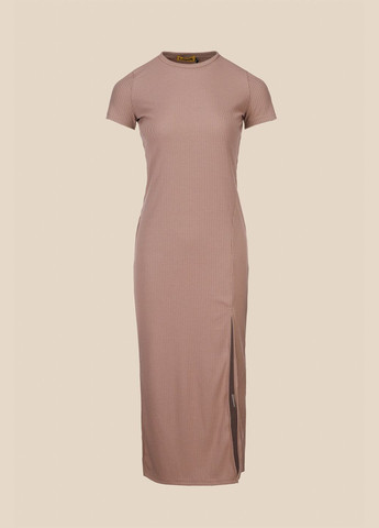 Коричневое повседневный платье однотонное женское wbc02371 shop (2000990639110) LAWA однотонное