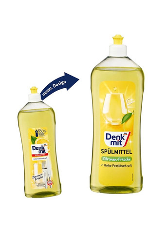 Засіб для миття посуду Лимонна свіжість, 1 л – чистота та приємний аромат Denkmit (361075060)