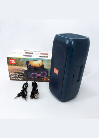 Портативна колонка TG333 2x5W з RGB підсвічуванням, гучна блютуз колонка. Колір: синій No Brand (359474701)