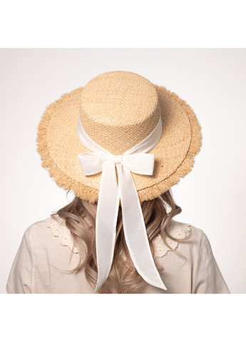 Шляпа канотье женская рафия желтая ЛАЛИ LuckyLOOK 444-515 (322792096)