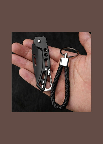 Стильный кожаный плетеный брелок с кольцом для ключей No Brand (341324975)