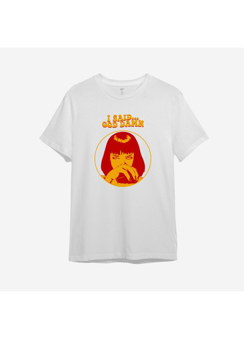 Белая демисезонная детская футболка с принтом "i said... god damn". криминальное чтиво (10296707605) ТiШОТКА