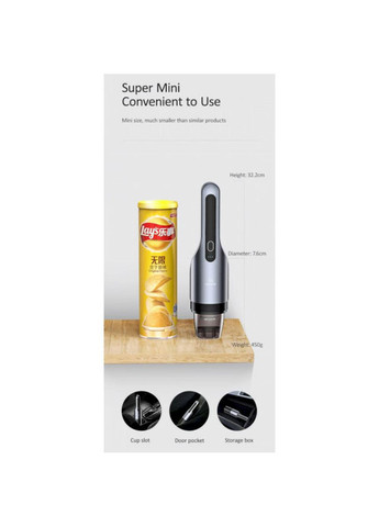 Автомобільний пилосос USZB108-1 Mini Handheld Vacuum Cleaner Black USAMS (304731988)