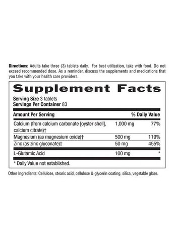 Кальцій магній цинк Calcium Magnesium Zinc 250 таблеток Country Life (361117511)