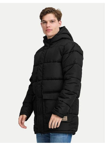 Черная зимняя куртка зимняя удлиненная Blend