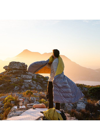 Спальник с натуральным пухом CW700 CNK2450WS048, размер L, желто-серый (A-034634) Naturehike (367862691)