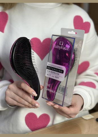 Розчіска для волосся Ruby Face, рожева No Brand (325489496)