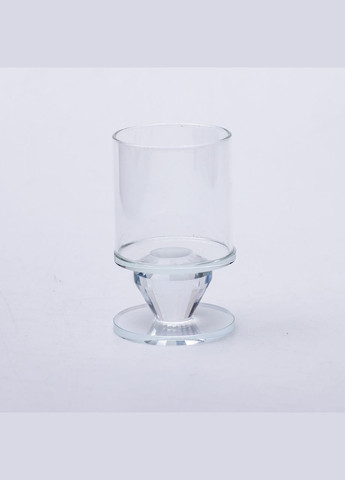 Підсвічник скляний 6×9.3 см на одну свічку підсвічник келих на ніжці декоративний прозорий HP-4-27S Yiwu (329375957)