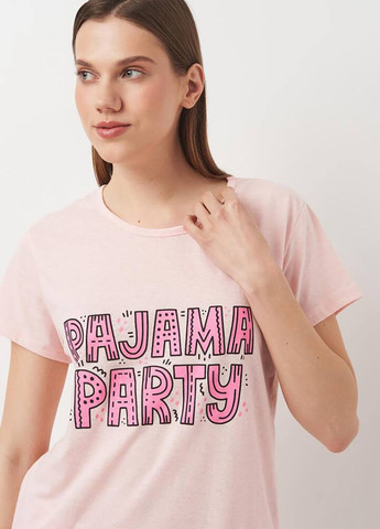 Розовая всесезон пижама футболка + брюки Carla Mara