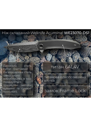Ніж складаний Acuminal WE23070-DS1 (A-018156) Weknife (327092371)