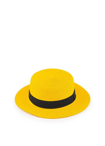 Шляпа канотье женская бумага желтая DESERT LuckyLOOK 468-703 (289478386)