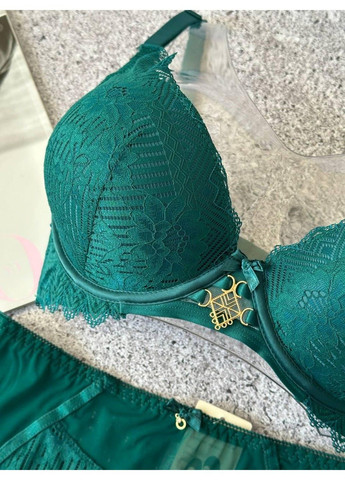 Изумрудный кружевной комплект женского белья измрудный Weiyesi