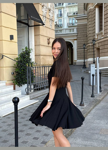 Черное деловое, повседневный, кэжуал, вечернее женское платье-поло поло FINO Mode