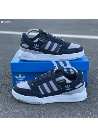 Серые демисезонные кроссовки мужские adidas forum blue gray адидас форум No Brand