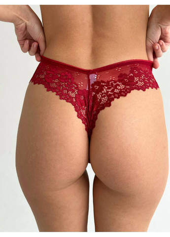 Набір мереживних трусиків-бразиліана 5 шт зручні жіночі труси комплект різні кольори No Brand Бразиліани (365655420)