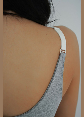 Серый топ для беременных и кормящих мамочек Мамин Дім хлопок