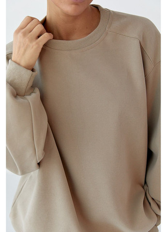 Теплый однотонный костюм со свитшотом и брюками со складками Lurex (369327196)