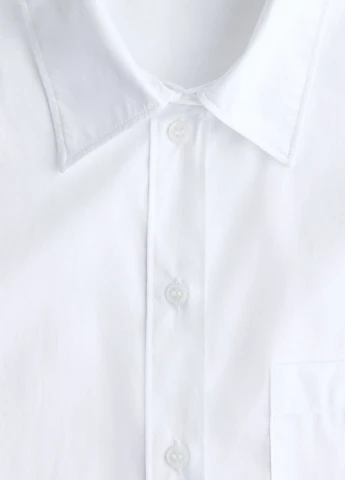 Белая рубашка однотонная H&M