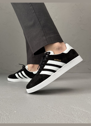 Кросівки жіночі і чоловічі Adidas Gazelle black | Адідас Газель чорний No Brand чорні демісезони (316663599)