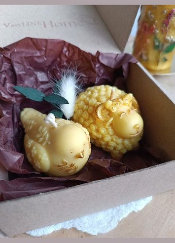 Свеча баранчик из натурального воска | ручная работа | декор-свеча 80 г Hand Made (337350306)