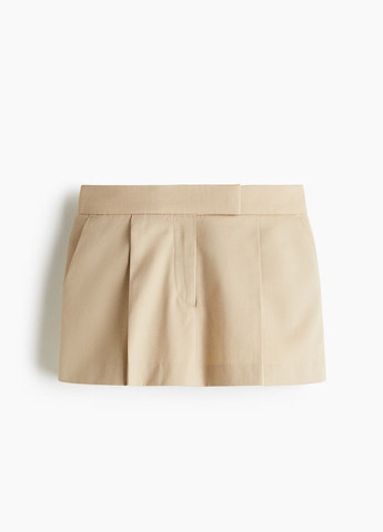 Бежевая однотонная юбка H&M