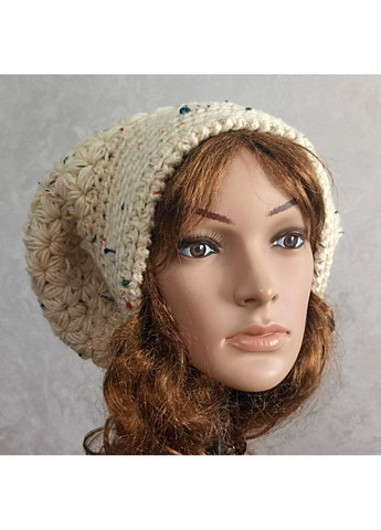 Вязаная шапка "Рио" для женщин кремовый, эксклюзивный дизайн от, 50-58 см PRIGRIZ (369165142)