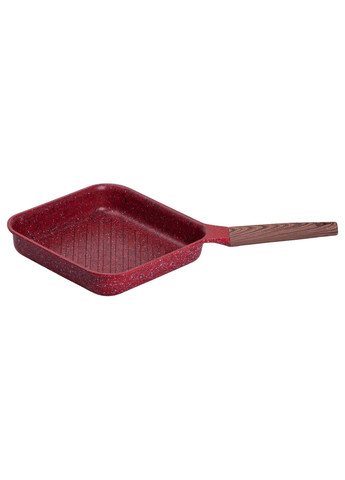Сковорода-гриль алюмінієва, квадратна, 2,5 л, з антипригарним покриттям, 24 см Red HP-4-443R (A-033103) MGC (342759119)