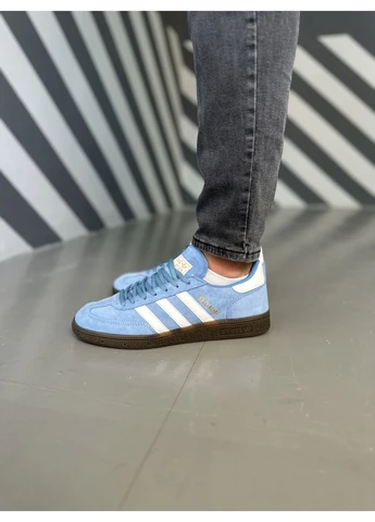 Білі кросівки чоловічі adidas spezial handball blue white адідас спеціал білі демісезон No Brand