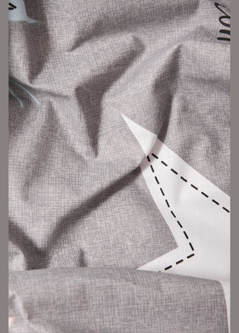 Комплект постельного белья Бязь Gold Люкс полуторный 143х210 наволочки 4х70х70 (MS-820003029) Moon&Star Gray Stars (288043874)