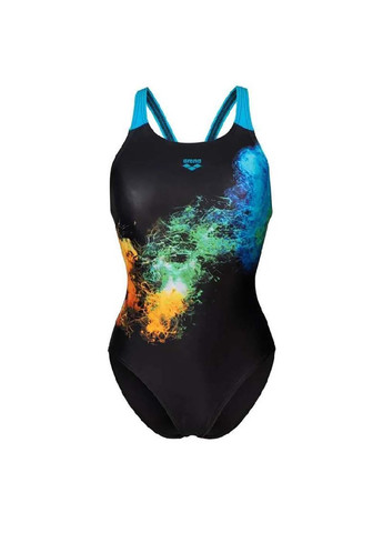 Чорний демісезонний купальник закритий для жінок vibrant swimsuit swim pro back чорний Arena
