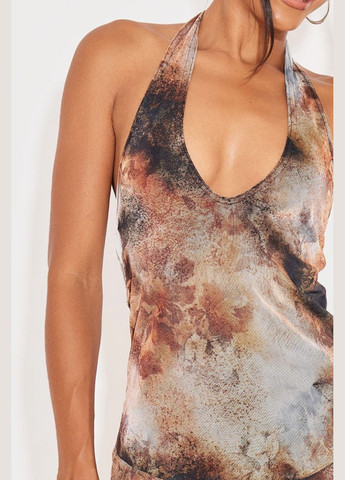 Коричневое платье PrettyLittleThing