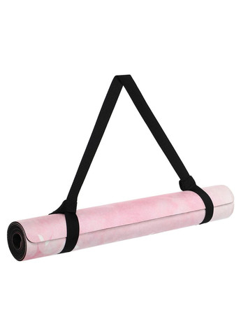 Килимок для йоги замшевий каучуковий Рожевий FI-5662-28 Record (334304448)