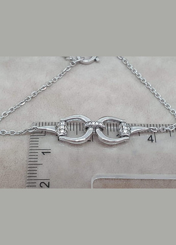 Серебряный браслет Горельеф с фианитами. 4180Р-CZ ГОРЕЛЬЕФ 17 AGNI (322578654)