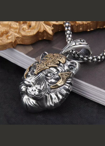 Мужская серебряная цепочка на шею Тигр No Brand (282959439)
