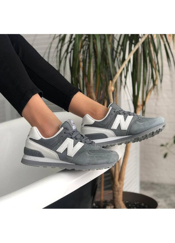 Серые демисезонные кроссовки мужские new balance 574 grey white нью беланс 574 No Brand
