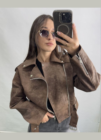 Коричнева куртка-косуха No Brand