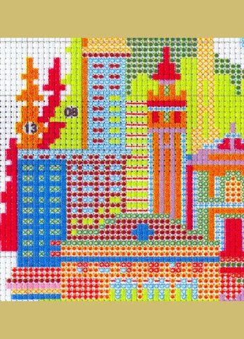 Набор для вышивания по нанесённой на канву схеме "CityscapeSeattle". AIDA 14CT printed 22*21 см Joy Sunday (313613534)