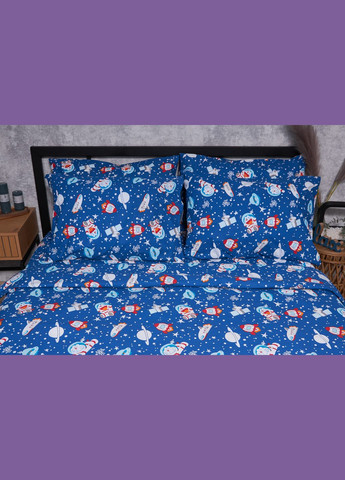 Комплект постільної білизни Бязь Gold Люкс «» двоспальний 175х210 наволочки 2х50х70 (MS-820001744) Moon&Star Space Cats (285716868)