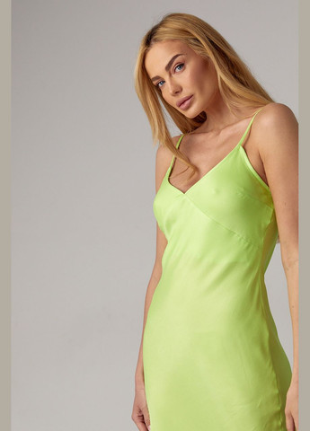 Салатовое повседневный леопардовый сарафан макси с открытой спиной коричневый цвет l с открытыми плечами No Brand однотонное