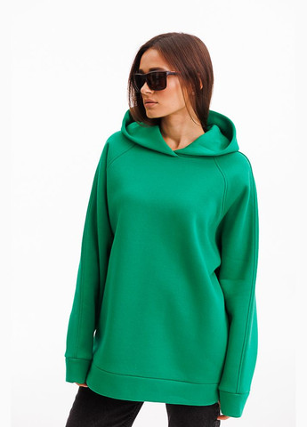 Женское худи oversize зеленое с рукавами-регланами Arjen (294907441)