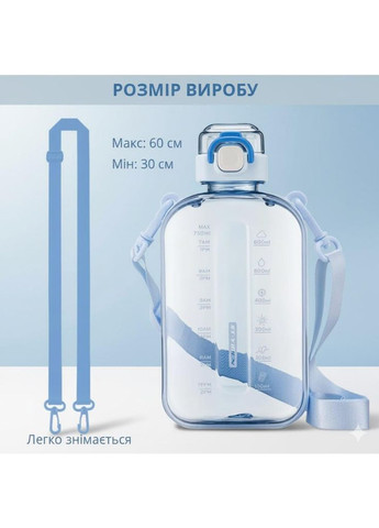 Пляшка SPORT для води із BPA-free пластику 750 мл. Блакитна No Brand (296101767)