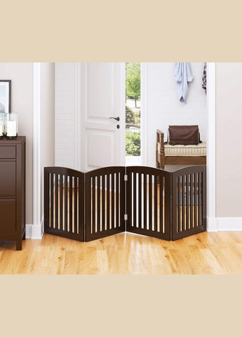 Парканчик обмежувач з дерева Рео 4 мокко (ЗБО-400110) No Brand (328605766)