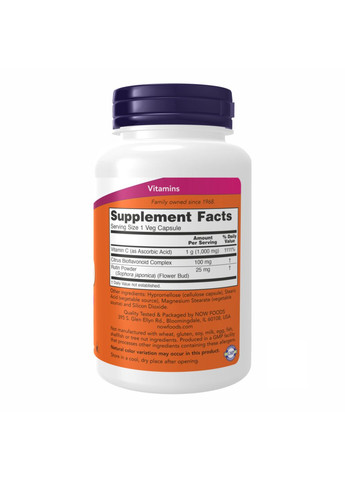 Витамин C 1000 мг от 250 капсул для иммунной системы антиоксидантная добавка Now Foods (368980424)