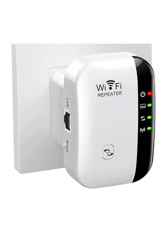 Wi-Fi ретранслятор 2.4 ГГц 300 Мбит/с с WPS, репитер и точка доступа, LAN порт, белый China (362354646)