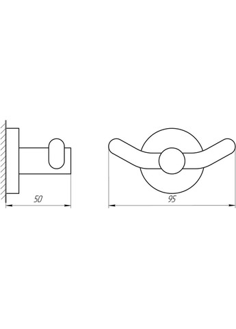 Гачок подвійний SP 8125 Perfect Sanitary Appliances (336383775)