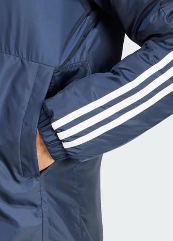 Синя демісезонна куртка essentials 3-stripes insulated adidas