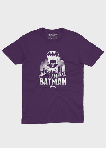 Фиолетовая демисезонная футболка для девочки с принтом супергероя - бэтмен (ts001-1-dby-006-003-039-g) Modno