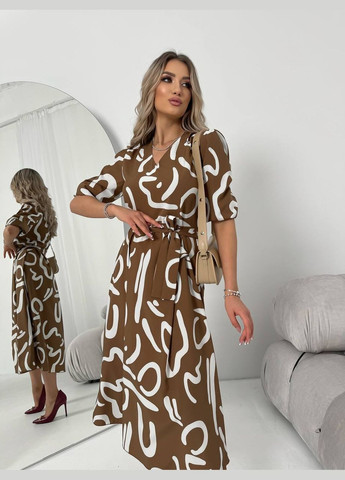 Бежевое женское платье из шелкового софта цвет бежевый р.42/44 454126 New Trend